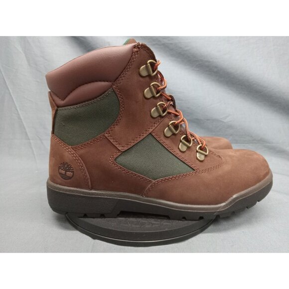 Timberland Boys Field Boot 6 Inch Waterproof Brown Green Size 7 NEW NO BOX! - Picture 9 of 11
